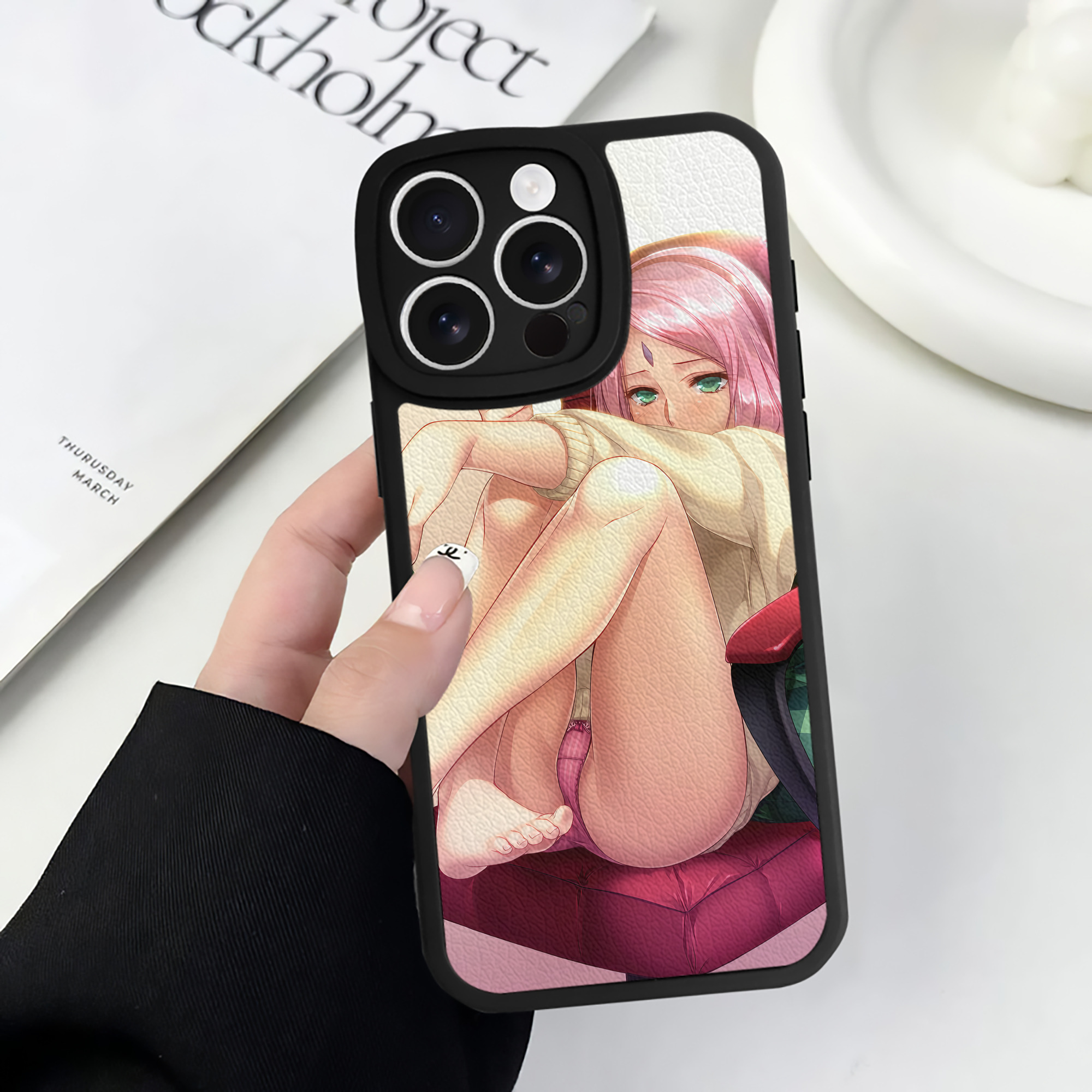 （画像用） NARUTO -ナルト- NARUTO -ナルト- 疾風伝 【iPhone 16シリーズ対応】シリコンスマホケース（レザー調） 材質：シリコン